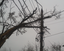 Из-за непогоды во всех районах Мариуполя частично отсутствует электроснабжение (АДРЕСА)