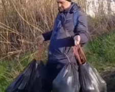 Сто мешков мусора собрали мариупольцы во время бега