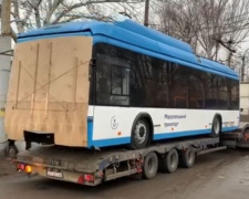 Один из новых троллейбусов прибыл в Мариуполь (ФОТО+ВИДЕО)