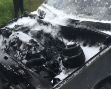На дороге «Запорожье-Мариуполь» горел автомобиль (ФОТО)
