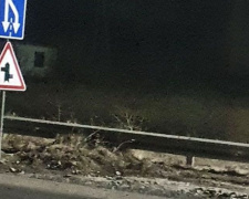 Автолюбители заметили необычно расположенные дорожные знаки вблизи Мариуполя (ФОТОФАКТ)