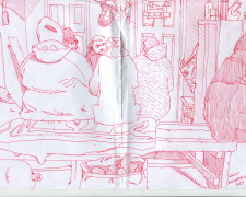 Маріупольський художник представив серію замальовок з бомбосховища