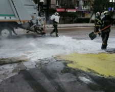 В центре Мариуполя разлилось около 700 литров кислоты: озвучены причины и последствия аварии