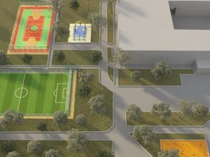 Возле мариупольской школы появятся универсальные спортивные площадки