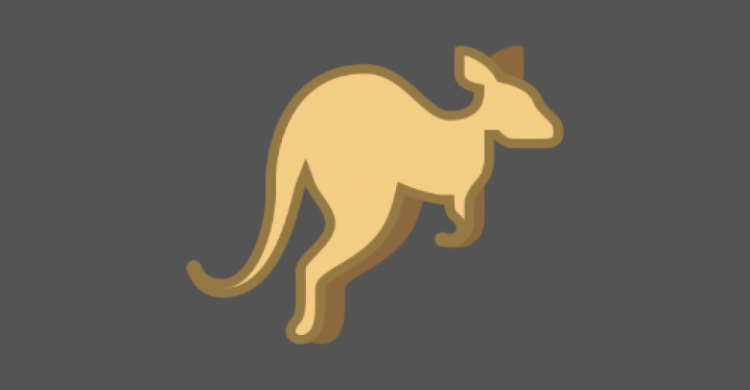 Австралийский кенгуру совершил прыжок. Через велогонщика