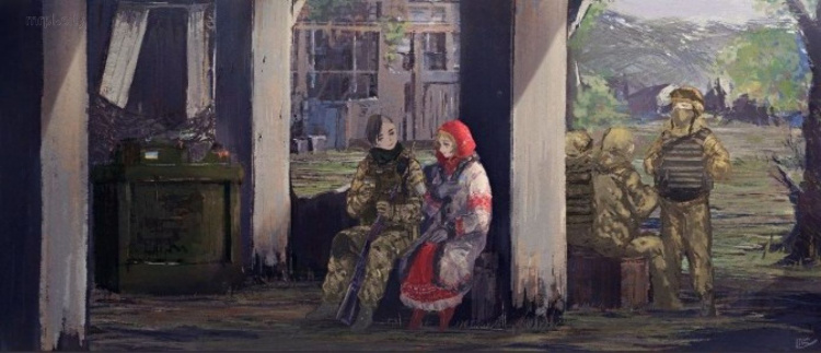 Военнослужащие на Донбассе вдохновили иностранную художницу (ФОТО)