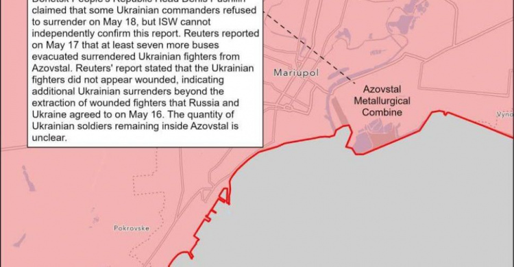 Институт США по изучению войны объяснил, почему Россия может завышать количество защитников Азовстали