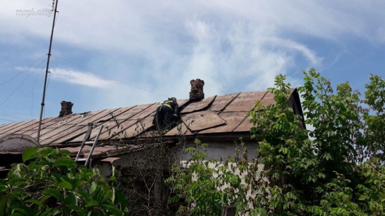В Мариуполе огонь с растительности перебросился на дом, есть пострадавший (ФОТО)