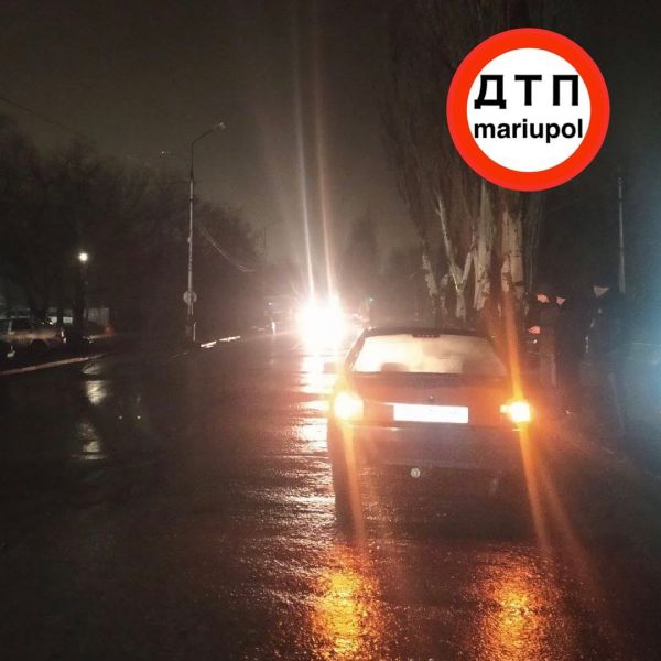 Пьяный пешеход попал под колеса авто в Мариуполе