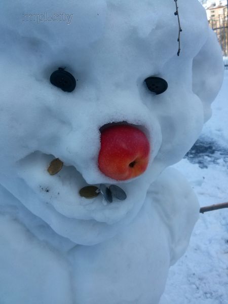 В Мариуполе бум снеговиков: Хит-парад уникальных снежных баб (ФОТО)
