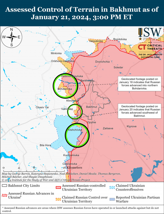 Росіяни на Донбасі тиснуть у районах Авдіївки, Бахмута, Лимана та Мар’їнки – карта