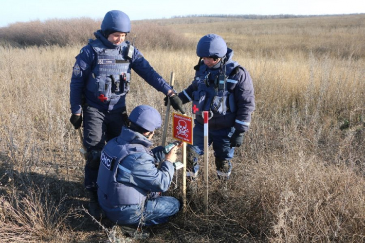 После развода войск в Донбассе территорию очищают от взрывоопасных предметов (ФОТО)