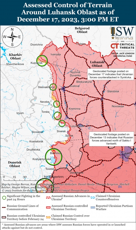 На Донбасі знизилася інтенсивність боїв, але росіяни все ще прагнуть оточити Авдіївку - карта