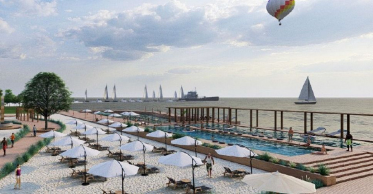 В Мариуполе предлагают строить второй этаж над пляжем и канатную дорогу вдоль морского берега