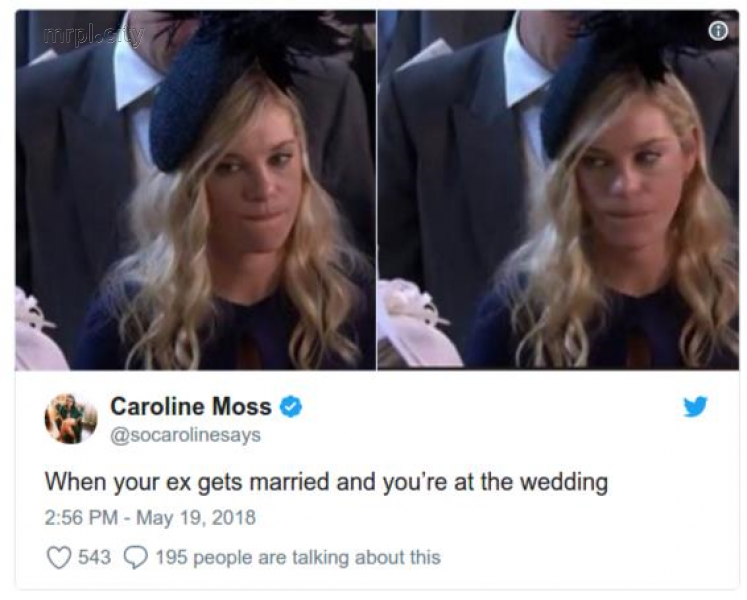 Бывшая девушка принца Гарри на свадьбе стала мемом (ФОТО)