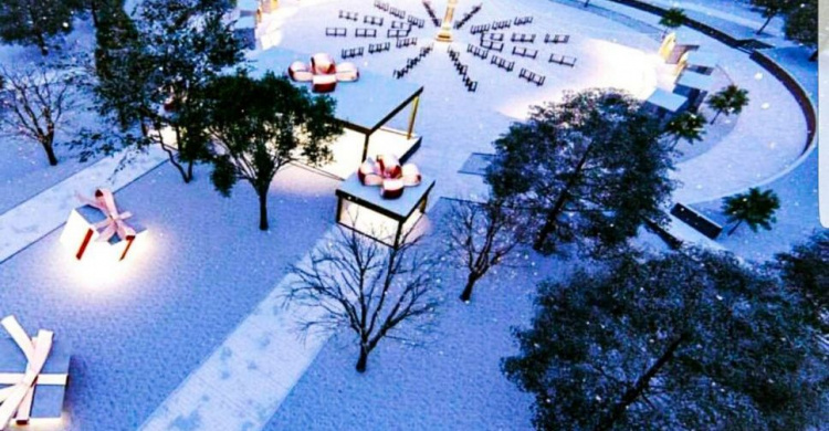 Мариупольцам показали, как будет выглядеть новогодняя ярмарка (ФОТО)