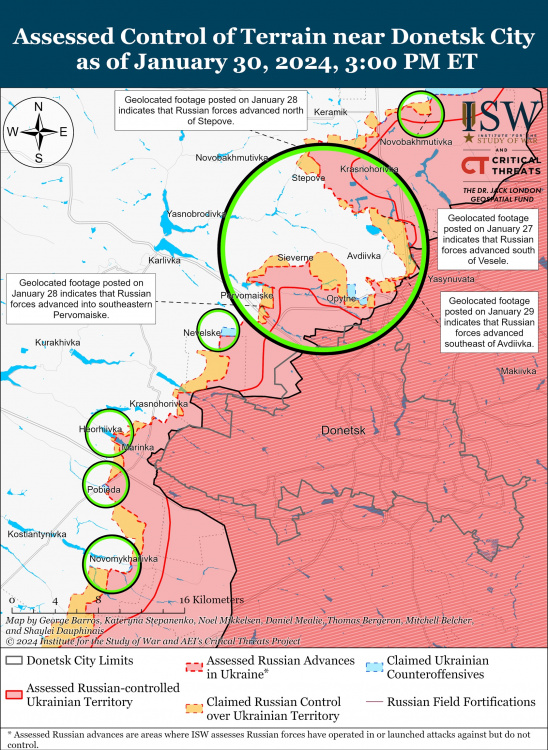 Сили оборони просунулися під Горлівкою, а росіяни активно наступали на  Авдіївку – карта