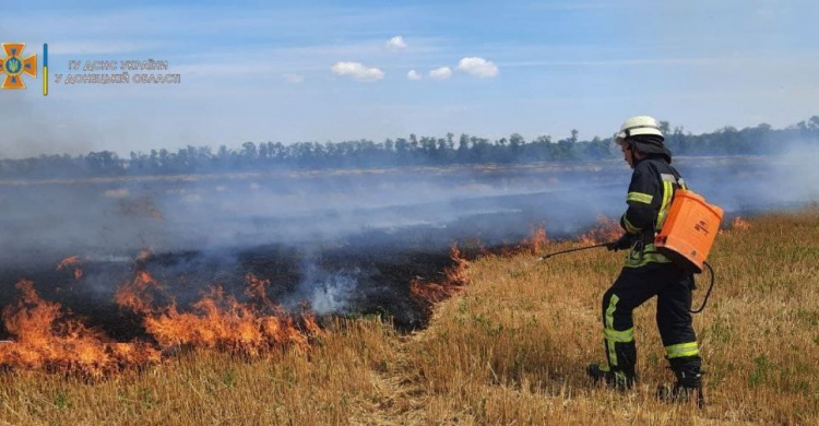 На Донетчине за выходные – больше полусотни пожаров: сгорели пшеница и стерня