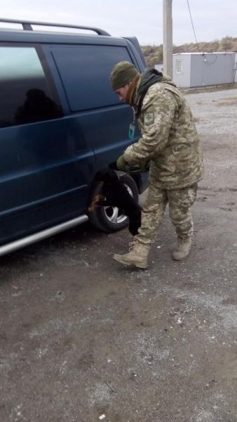 В Донецкой области через КПВВ «Новотроицкое» пытались провезти револьвер (ФОТО+ВИДЕО)