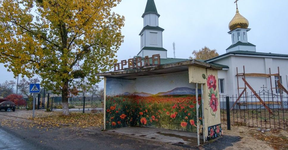 На Донетчине переселенка превращает разбитые остановки в произведения искусства (ФОТОФАКТ)