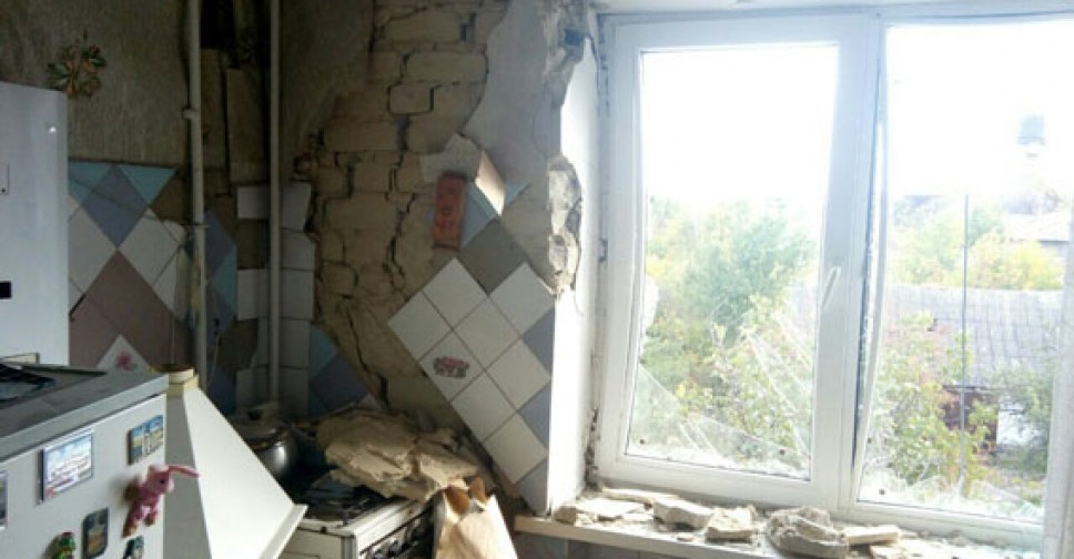 Из-за обстрелов в Марьинке разрушено 8 домов, в том числе помещение спасателей (ФОТО)