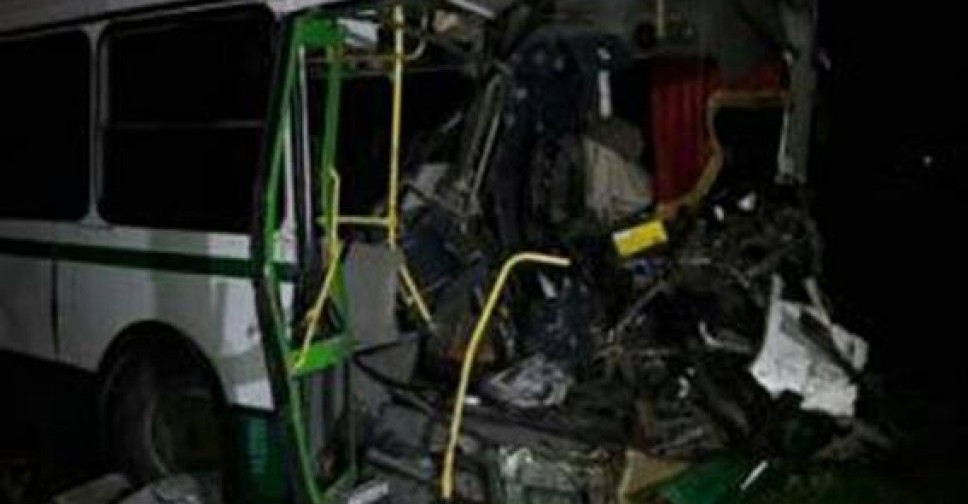 На Донетчине БТР врезался в автобус с шахтерами