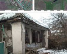 Жилой дом обстрелян из 120-мм миномета на Донбассе (ФОТО)