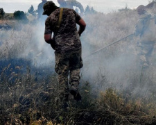 Начали детонировать снаряды: в зоне ООС под Мариуполем потушили массовый пожар (ФОТО+ВИДЕО)