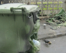 Мариупольские вандалы жгут новые мусорные контейнеры