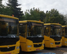 Поселки Мариупольского района получили новые школьные автобусы