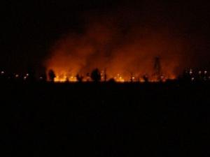 Стали известны подробности ночного пожара под Мариуполем (ФОТО)