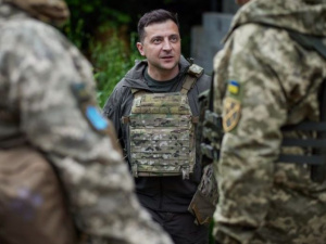 Владимир Зеленский побывал на передовой в Донецкой области