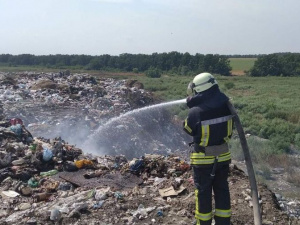 На Донетчине загорелся полигон твердых бытовых отходов