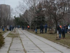 Мариупольцы на первом общегородском субботнике расчистили парки и улицы