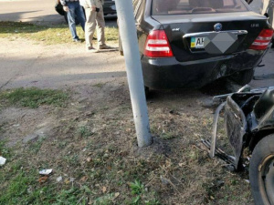 В Донецкой области полицейский при получении взятки попал в ДТП (ФОТО+ВИДЕО)