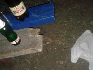 На Донбассе неизвестные забыли на скамейке пакет с боеприпасами