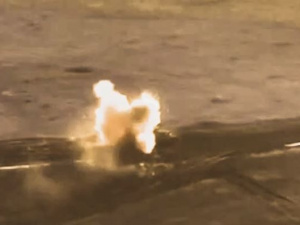Поліція ефектно знищила унікальний російський танк
