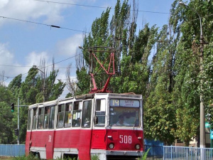 Часть трамваев в Мариуполе временно курсирует по измененным маршрутам