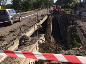 В Донецкой области начали ремонтировать взорванные мосты (ФОТО)