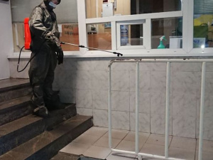 В Мариуполе продезинфицировали отделение полиции (ФОТО)