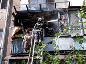 Мариуполец «угорел» при пожаре на балконе (ФОТО)