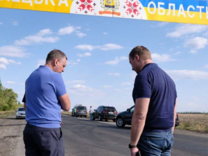 Ход капитального ремонта «дороги жизни» на Мариуполь проверил губернатор Донецкой области (ФОТО)