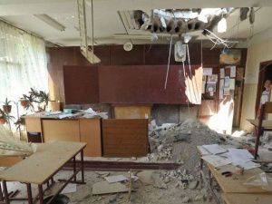 Из-за боевых действий в Донецкой области прекратили работу десять школ