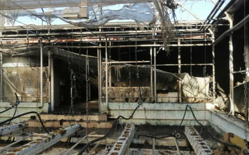 В Мариуполе сгорел прозрачный объект