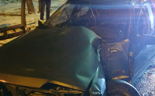 В Мариуполе легковушка влетела в дерево