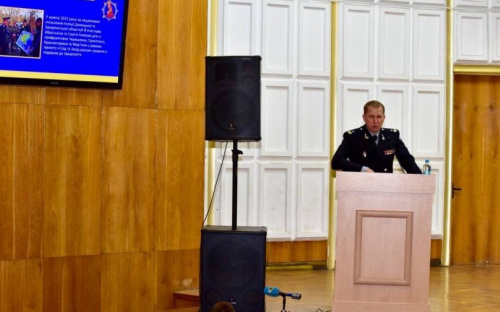 Аброськин рассказал студентам Мариуполя об открытии современного центра полиции