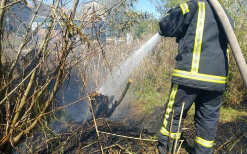 В садовом обществе Мариуполя разбушевался пожар