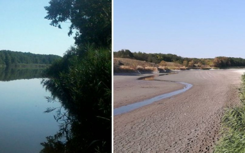 Под Мариуполем водохранилище превратилось в пустыню (ФОТОФАКТ)