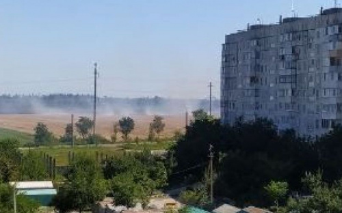 В Мариуполе выгорели гектары сухостоя