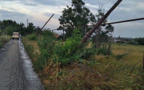 Стихия оставила без света и газа жителей Донецкой области